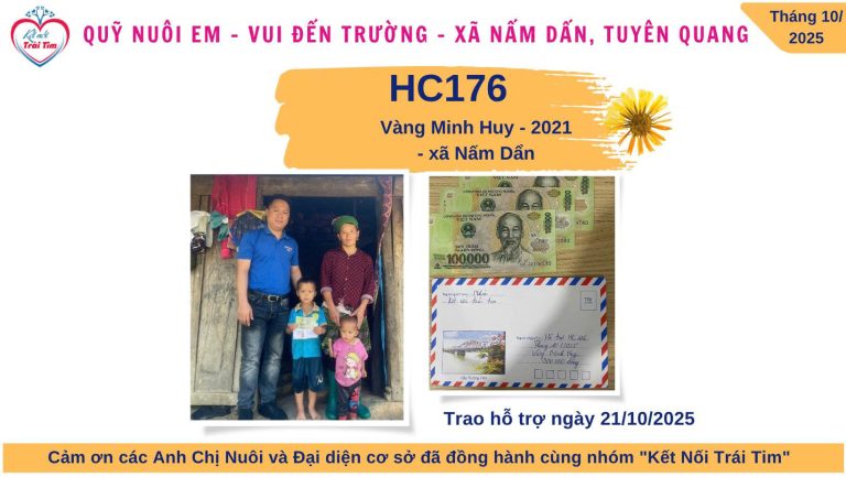 [BÁO CÁO] Quỹ Nuôi Em – Vui Đến Trường T10/2025